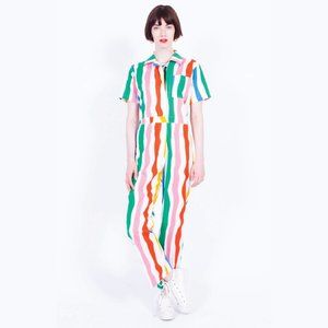 Nooworks Rainbow Striped Jumpsuit: XL